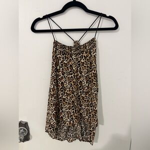 Leopard Print Spaghetti Strap Dress